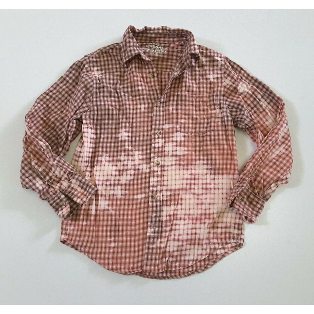 Upcycled Distressed Bleached Hand Dyed Country Grunge Rockabilly Shirt Youth L